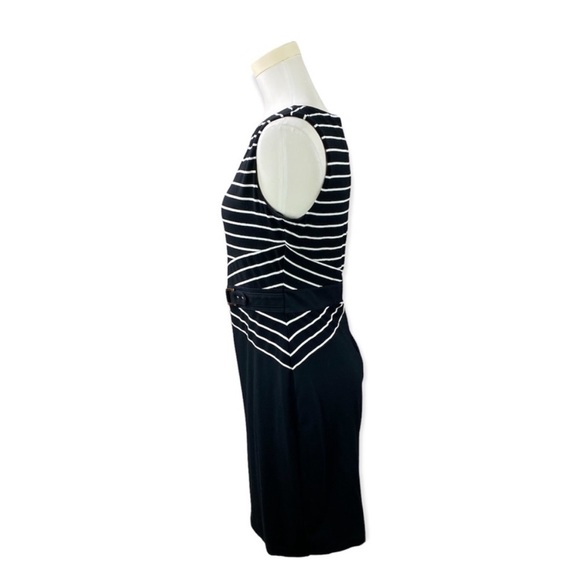 WHBM | Elegant Black and White Striped Dress size 2 - Picture 2 of 16